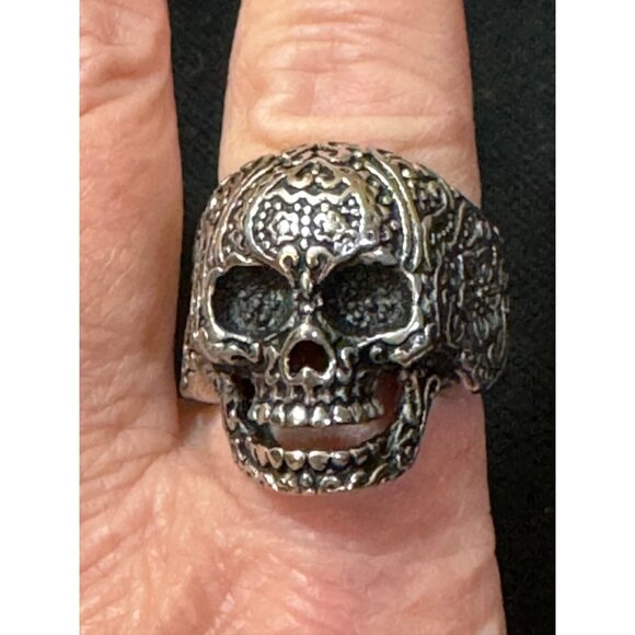 Invicta Skull Stainless Steel Men's Size 10 Gothic - Picture 1 of 8